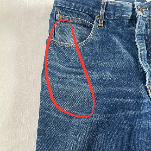 Rare Vintage Pierre Cardin Paris Wide Denim Crop Wide Leg Jeans 30x27 - Picture 9 of 13